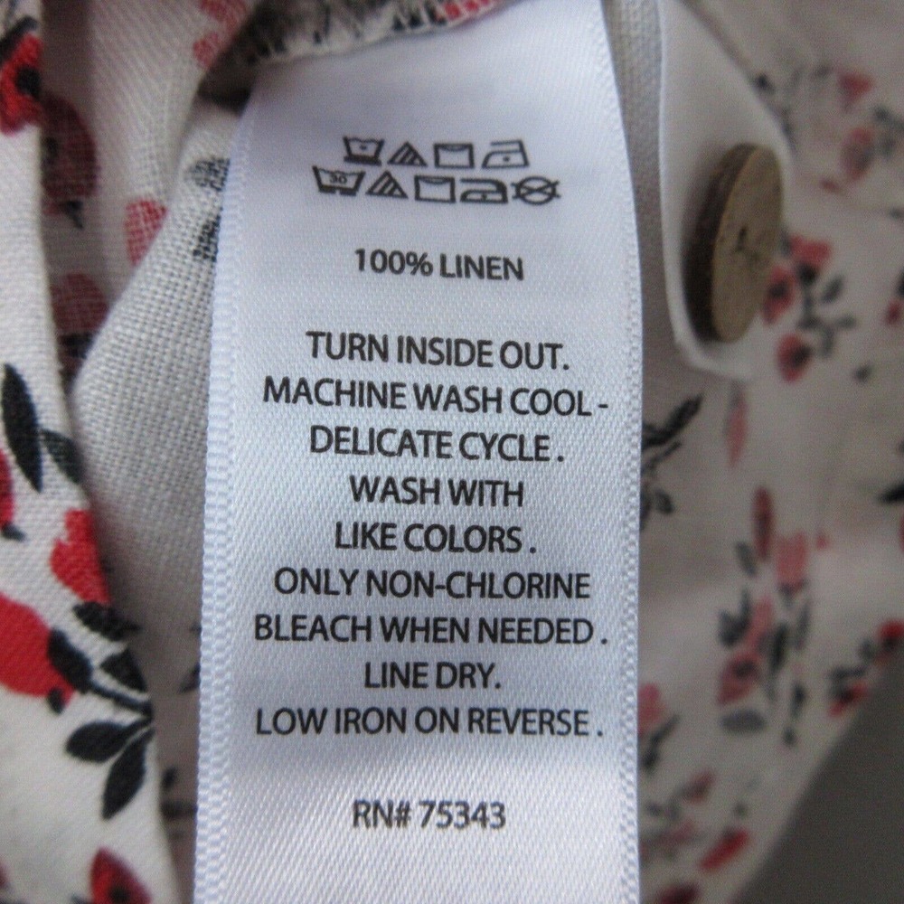 Cynthia Rowley Floral 100% Linen Skirt Top Set - Picture 6 of 16